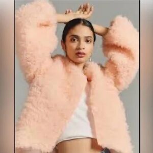 Mare Mare x Anthropologie Ruffled Rose Jacket size small pre owned